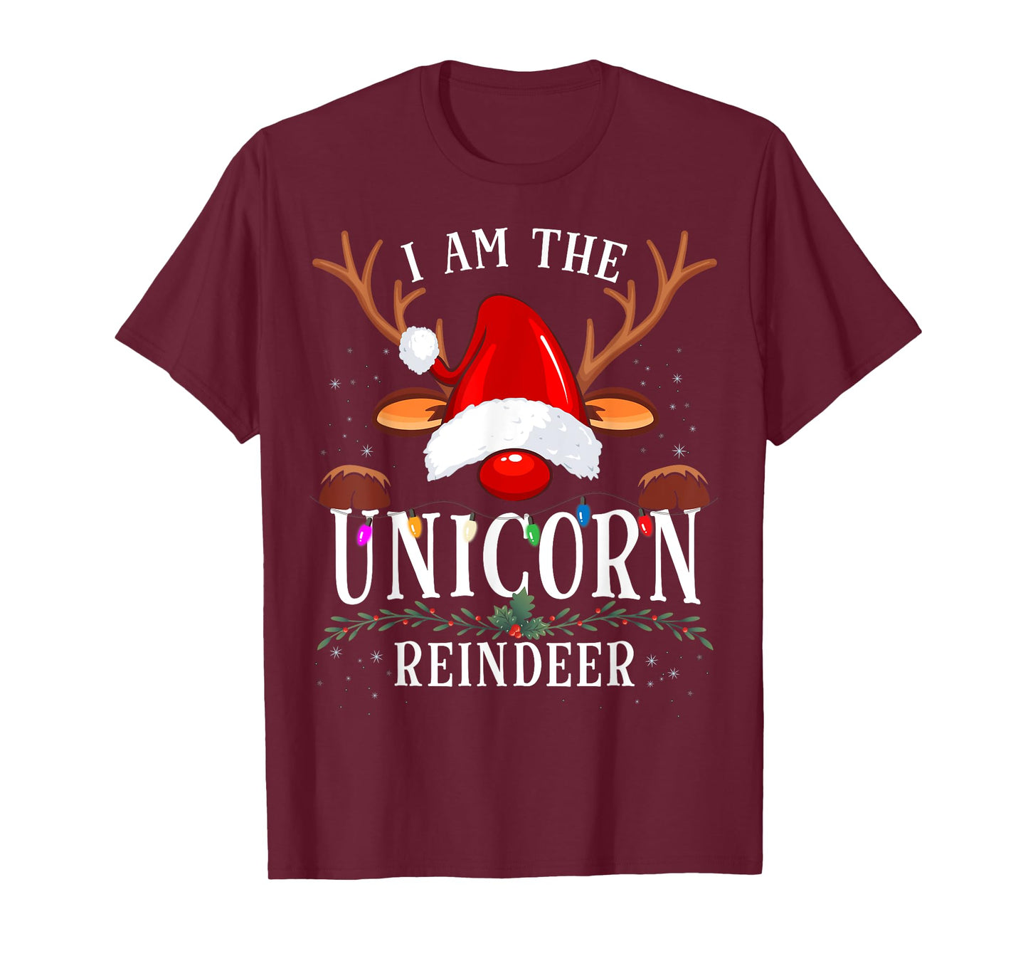 I Am The Unicorn Reindeer Christmas Family T-Shirt
