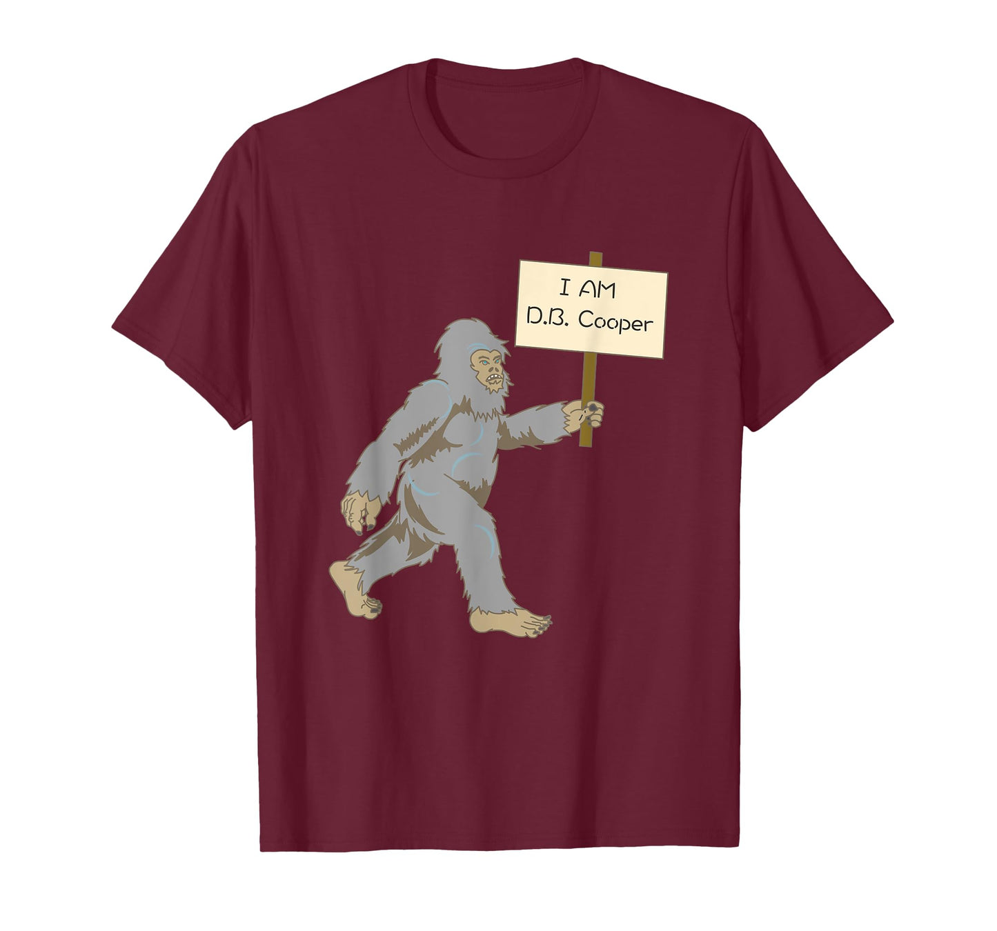 Bigfoot DB Cooper T-Shirt Funny Yeti Sasquatch Squatch Tee T-Shirt