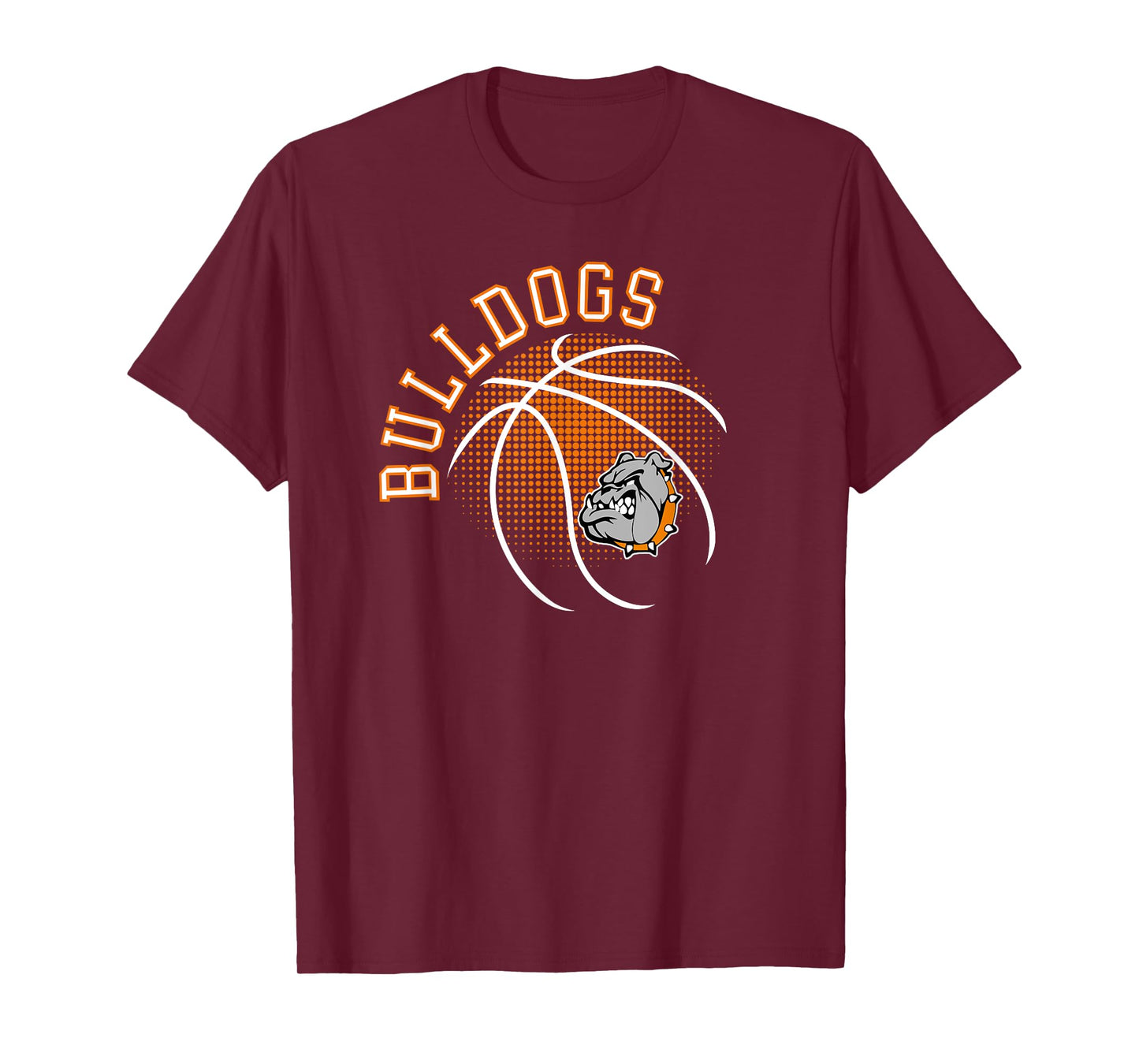 Orange Bulldogs Basketball Team Sports Basketball Mom T-Shirt