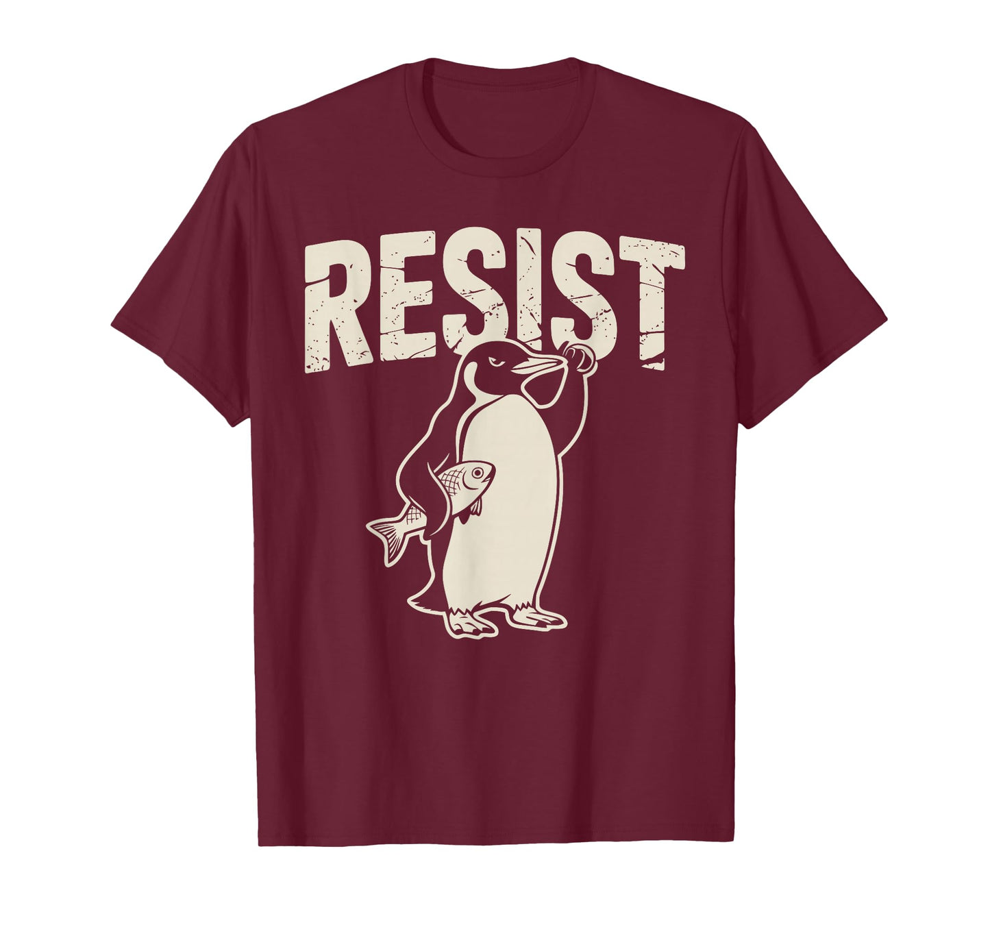 Resist Penguin Activism Graphic Protest Design T-Shirt
