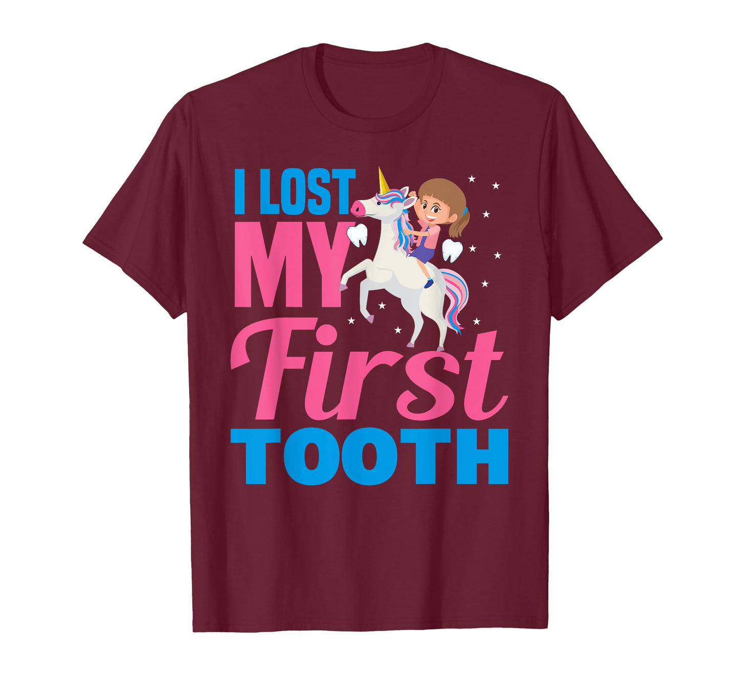 I Lost My First Tooth Unicorn Tooth Fairy Gift Girls T-Shirt