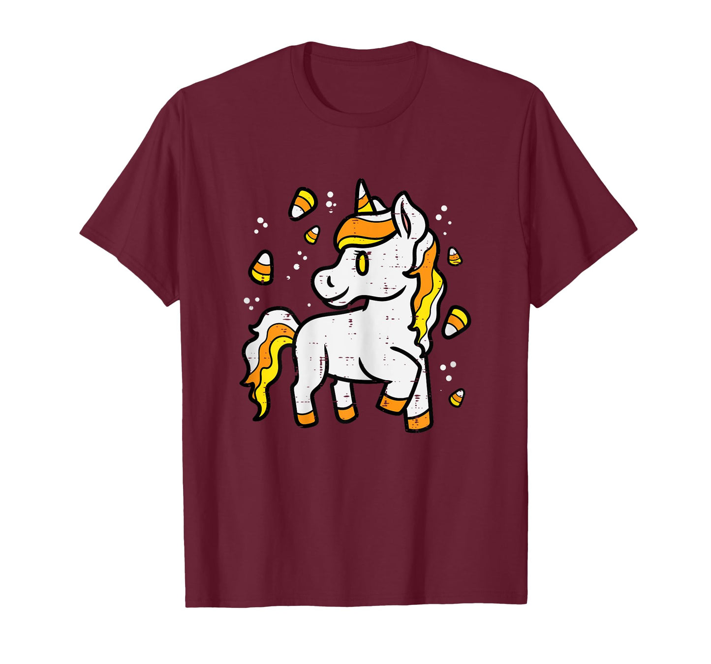 Halloween Unicorn Candy Corn Costume Girls Kid Toddler Women T-Shirt