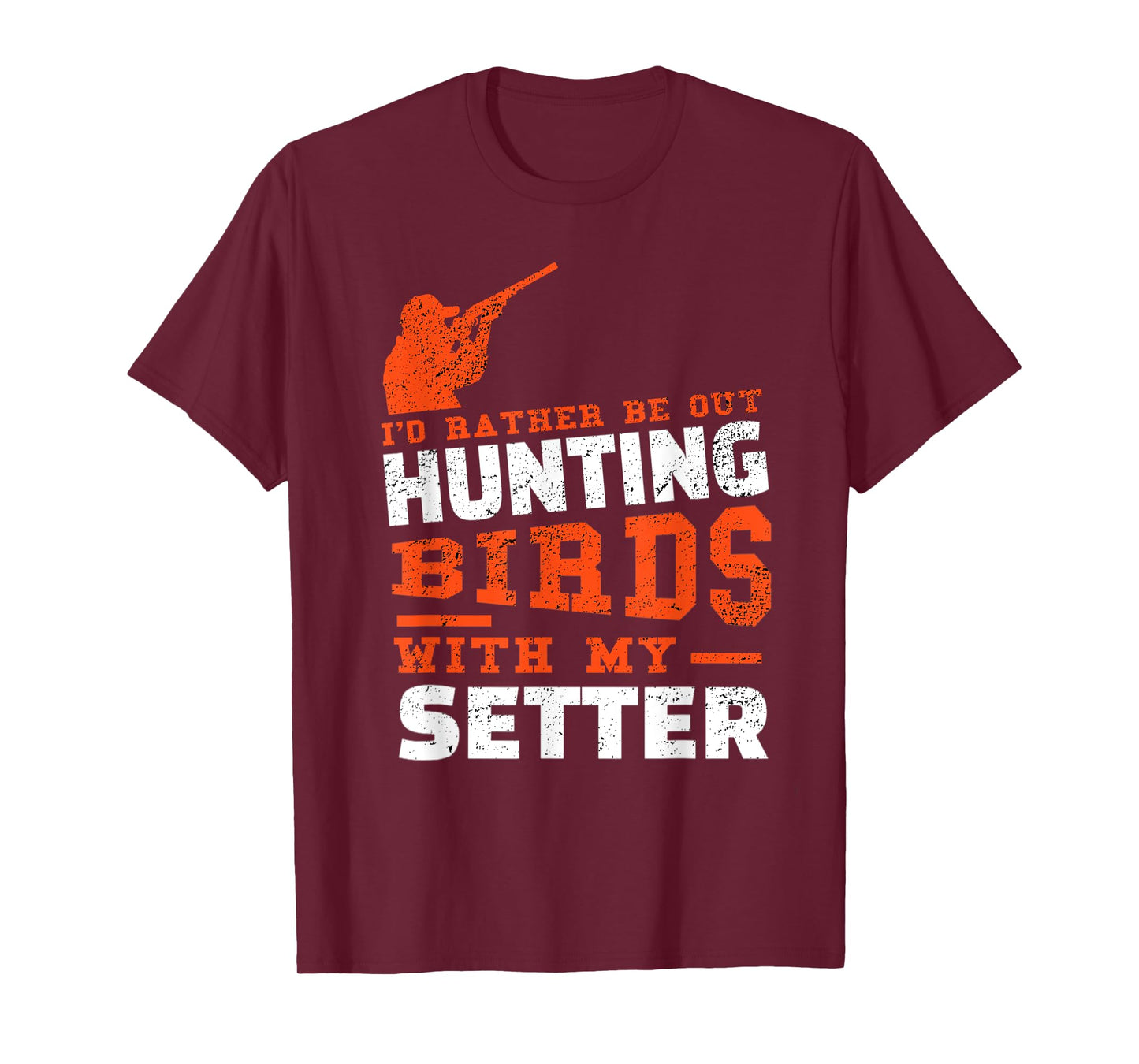 Hunting Birds Setter Dog Hunter T-Shirt for Men