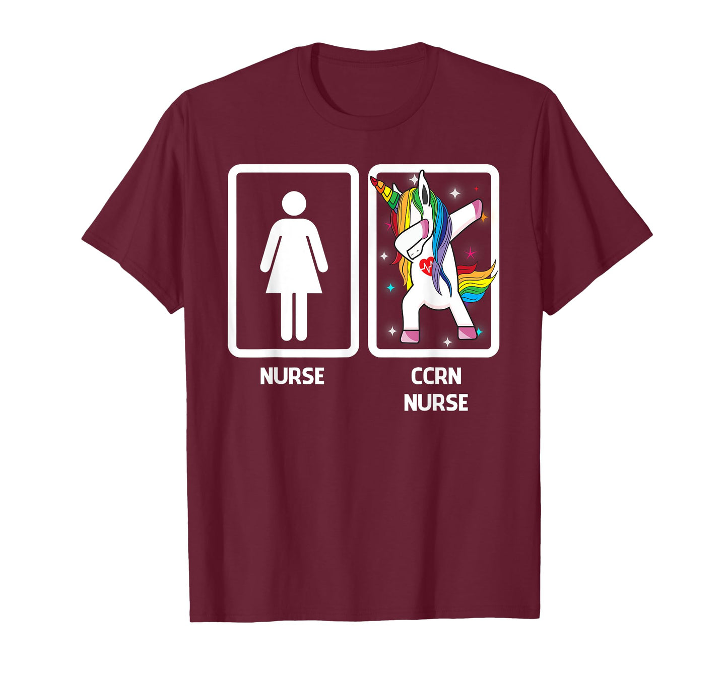 CCRN Nurse Unicorn Dabbing Funny Dabbing CCRN Nurse Gift T-Shirt