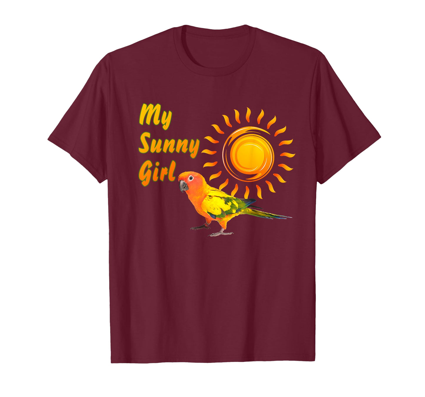 Sun Conure Parrot Sunny Sunshine Girl T-Shirt