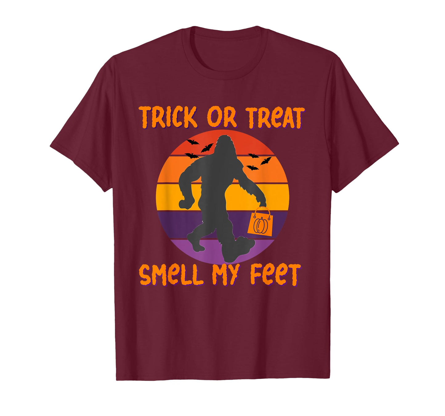 Bigfoot Halloween Trick or Treat Smell My Feet Funny T-Shirt