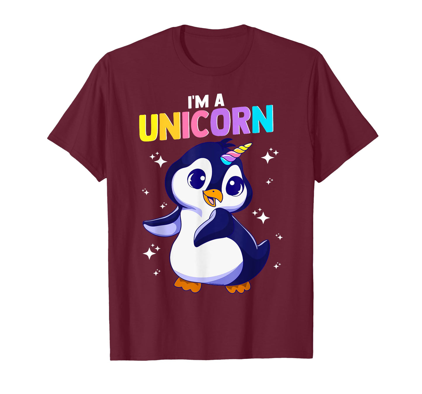 I'm a Unicorn Happy Penguin with Unicorn Horn Funny Kawaii T-Shirt