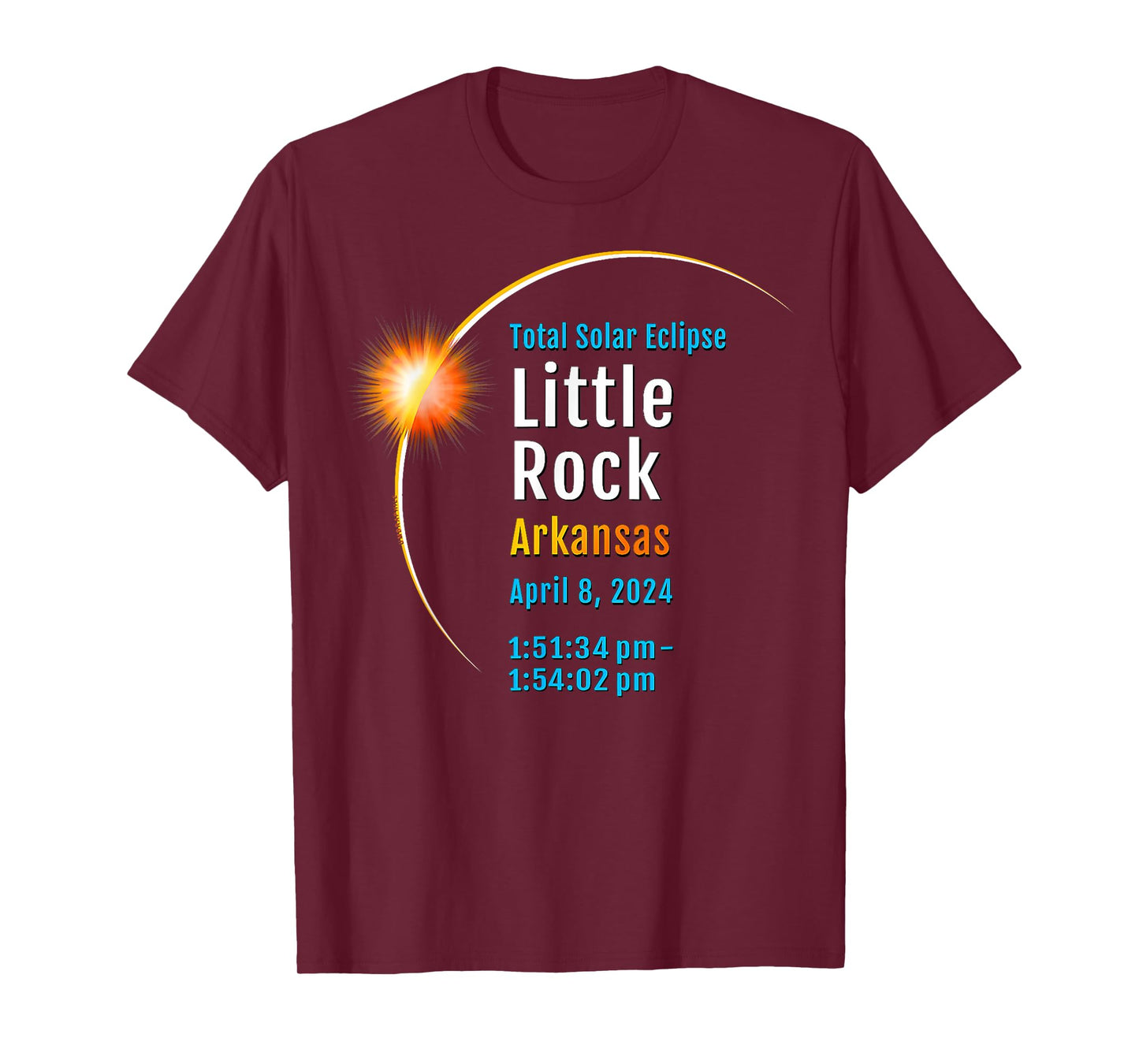 Little Rock Arkansas AR Total Solar Eclipse 2024 1 T-Shirt