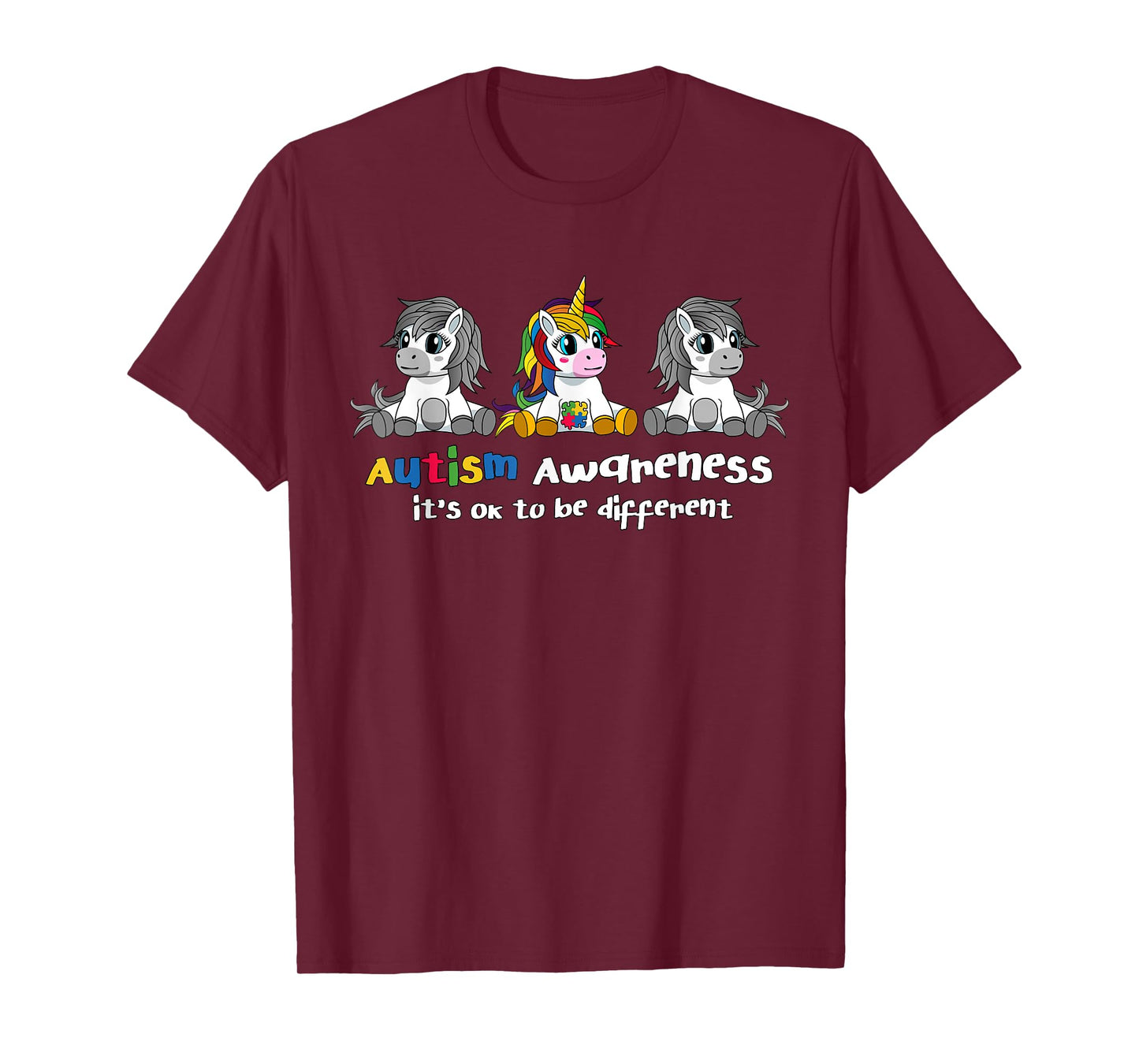 Autism Awareness Shirt - It's OK To Be Different Women T-Shirt