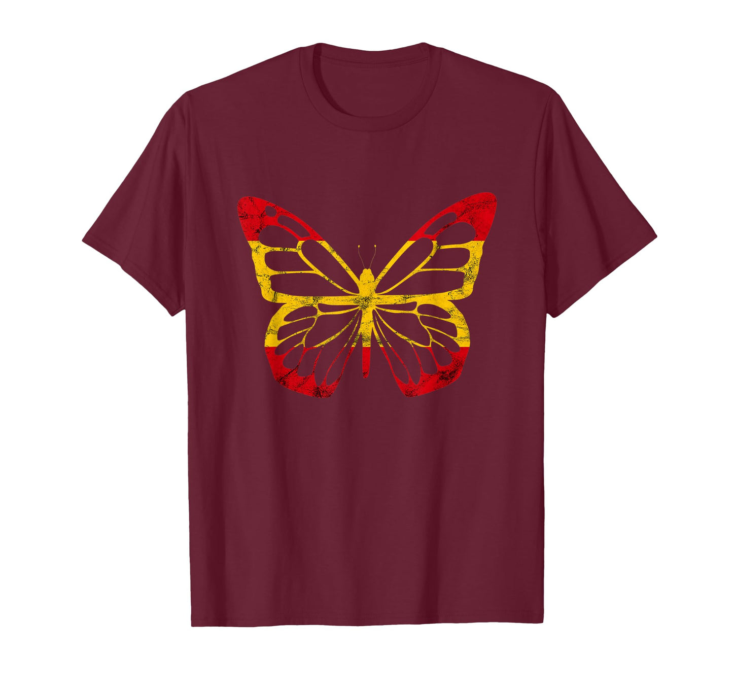 Spain Butterfly Spanish Flag Espana Spanish Pride Espanol T-Shirt