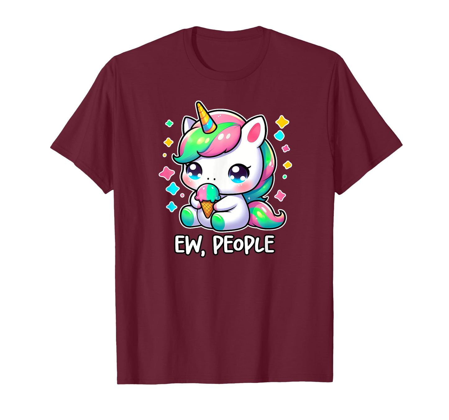 EW, PEOPLE Angry Unicorn Introvert Who Hate People Gifts T-Shirt