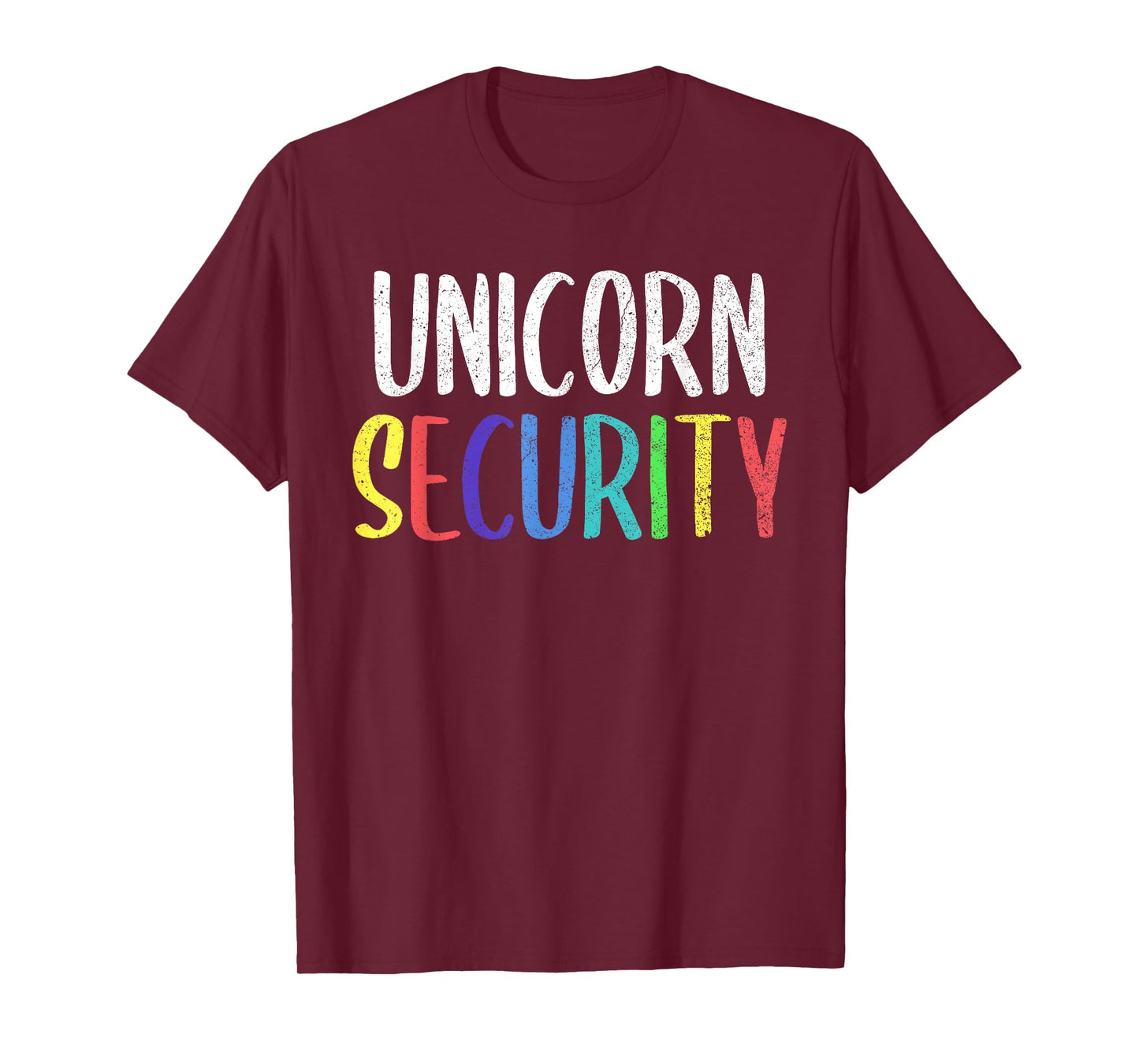 Halloween Dad Mom Daughter Adult Costume, Unicorn Security T-Shirt
