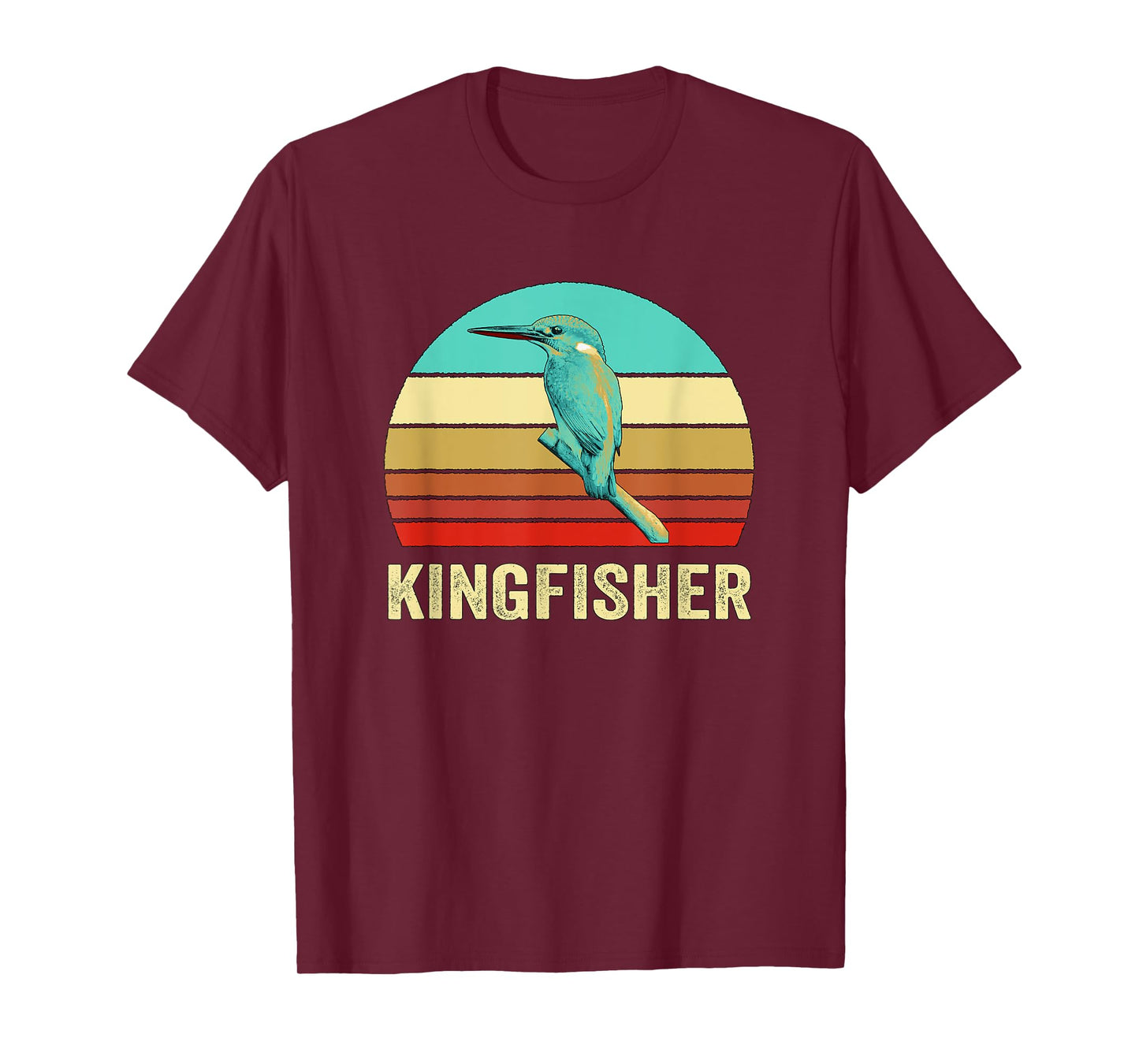 Vintage Retro Style Sunset Kingfisher T-Shirt