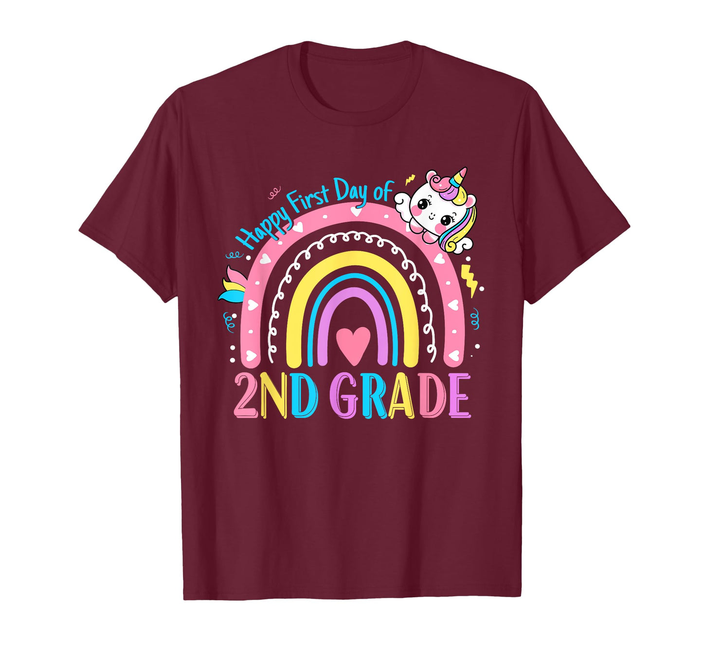 Second Grade First Day to School 2nd Grade Unicorn Girl Kids T-Shirt