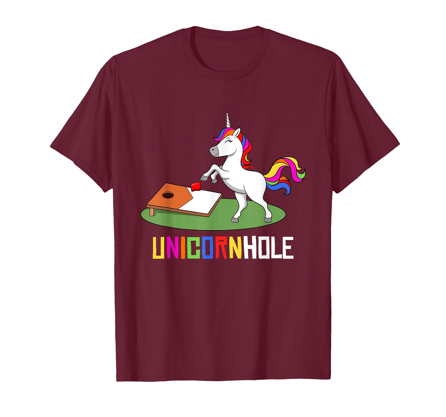Unicornhole Youth Cornhole Unicorn Women Girl Cornhole T-Shirt