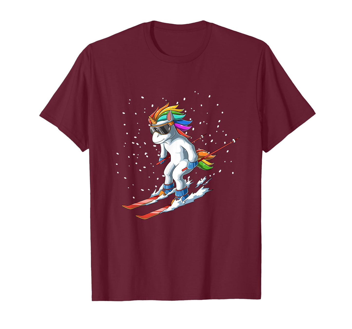 Unicorn on Ski - Funny Ski Gift T-Shirt