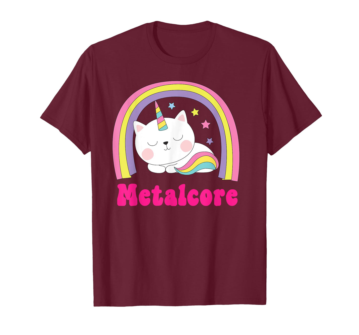 Metalcore Shirts | Sarcastic Retro Funny Unicorn Metalhead T-Shirt