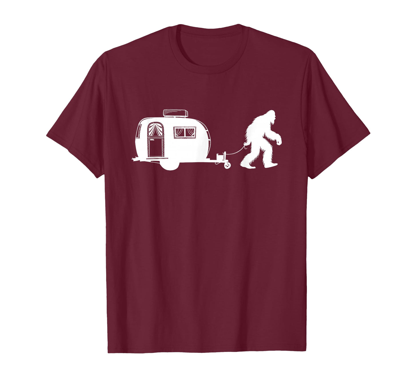 Sasquatch RV Motorhome Camping Bigfoot Campervan Funny T-Shirt, Small, Black