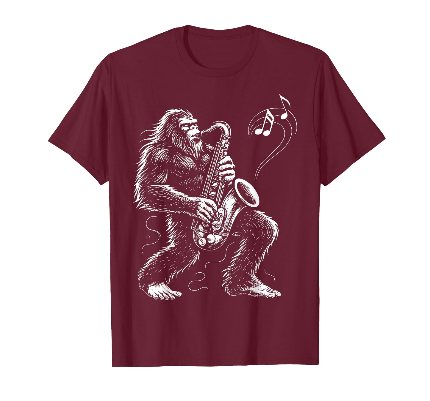 Bigfoot Playing Saxophone T-Shirt