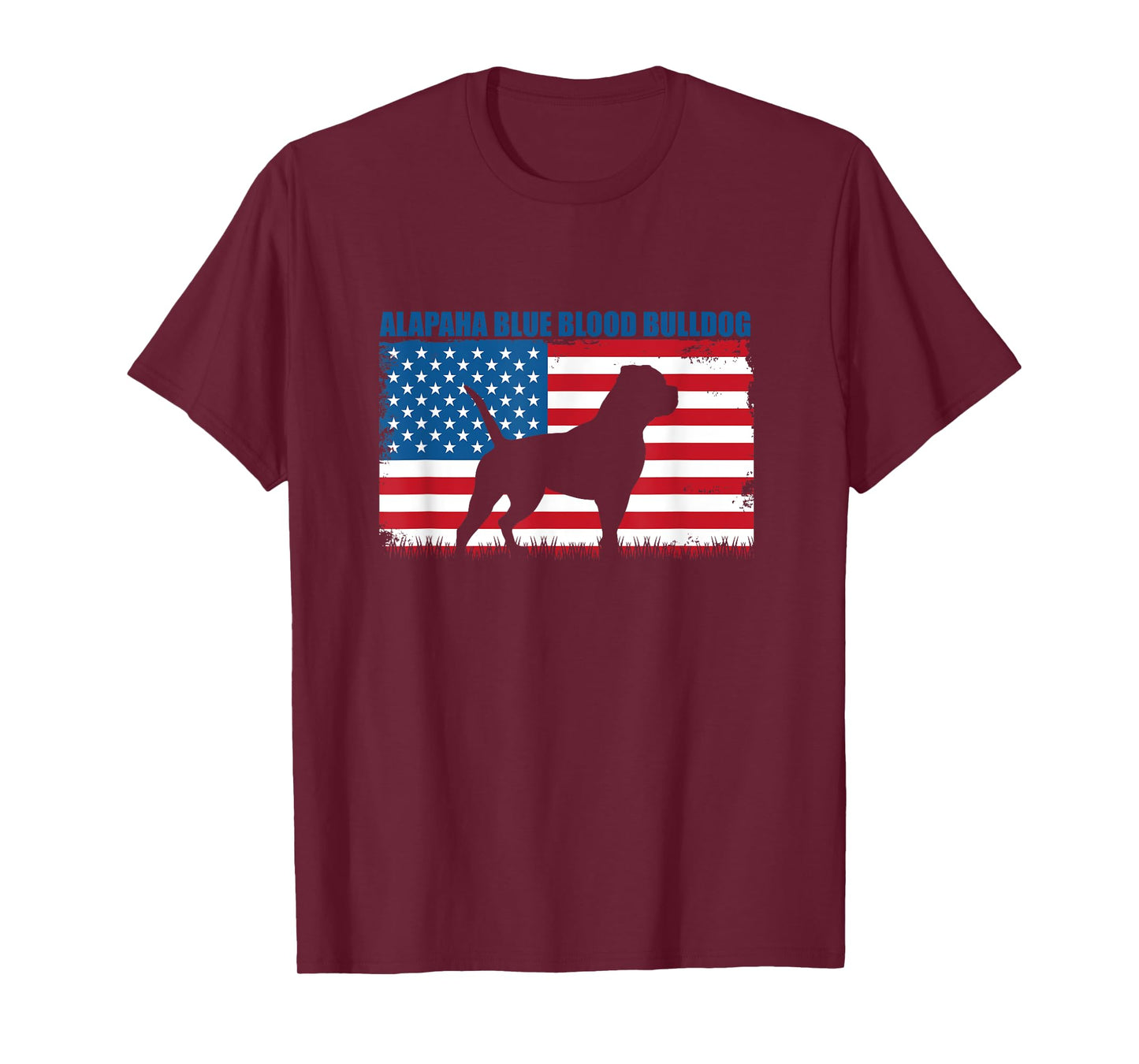 American Flag Alapaha Blue Blood Bulldog T-Shirt