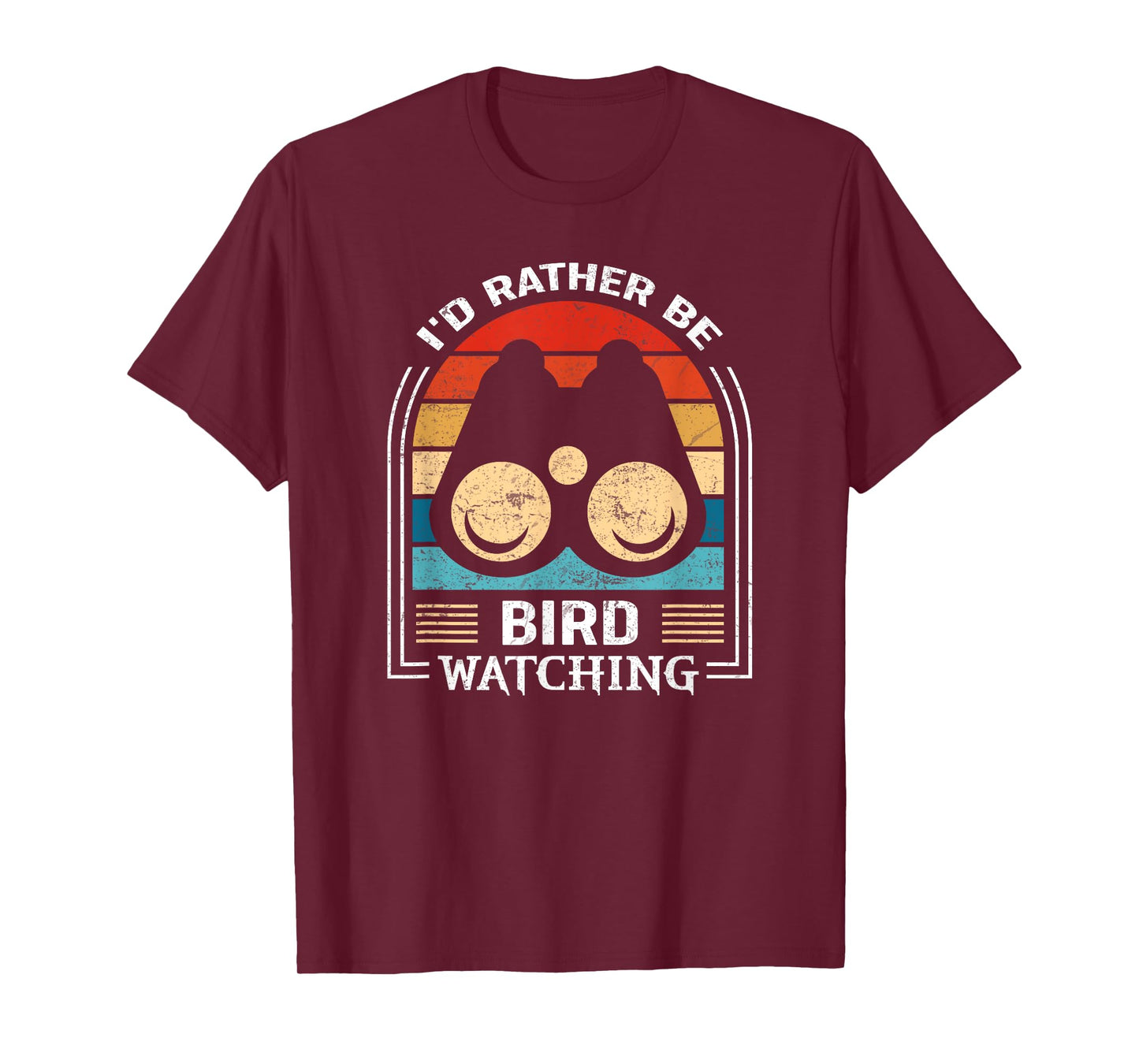 I'd Rather Be Bird Watching Shirt Retro Bird Watching T-Shirt