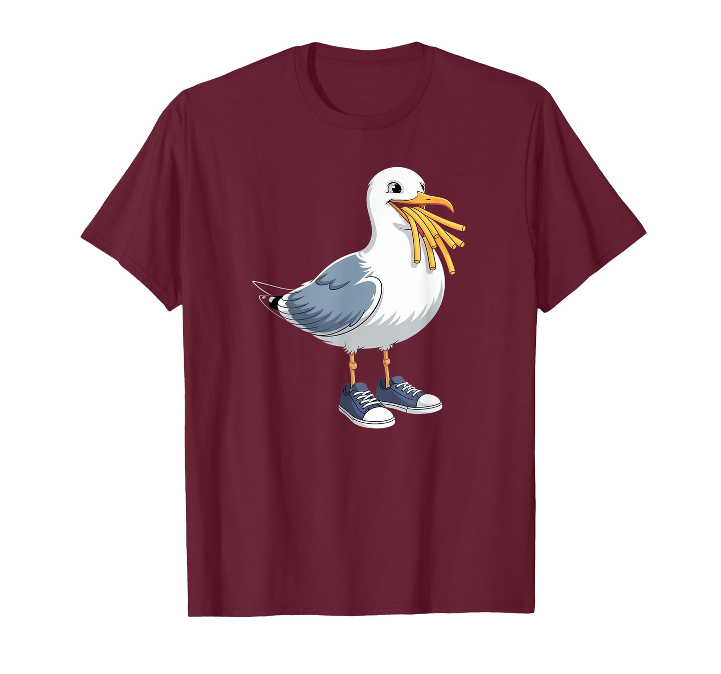 Seagull With Fries And Sneakers Fun T-Shirt