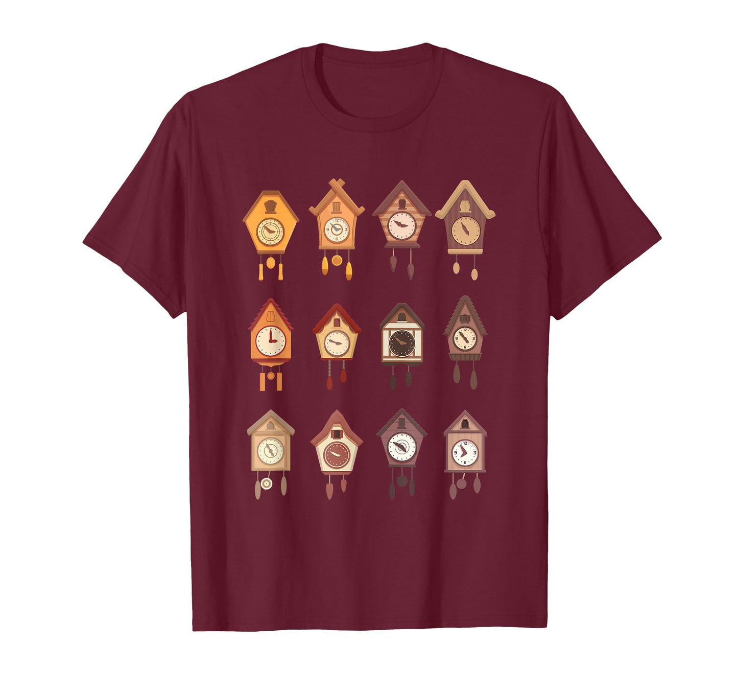 Cuckoo Time Clock Shaped Animal Bird Cuckoo T-Shirt
