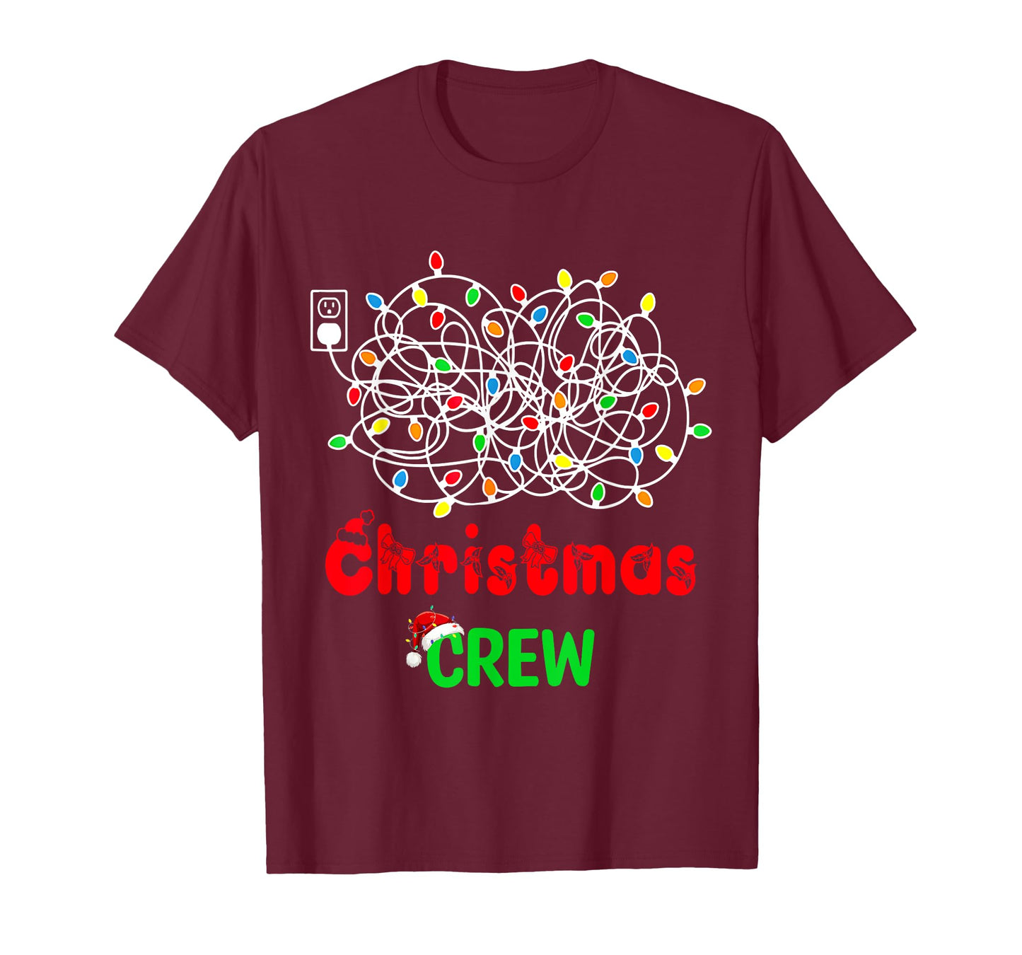 Christmas Crew Xmas Lights Pajama Happy Holiday Boy Girl T-Shirt