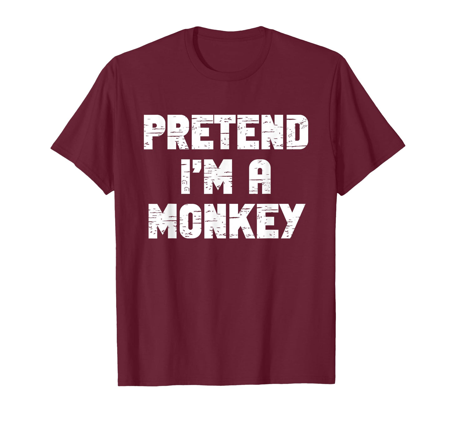 Halloween Pretend I'm A Monkey Costume Funny Lazy Kids Adult T-Shirt