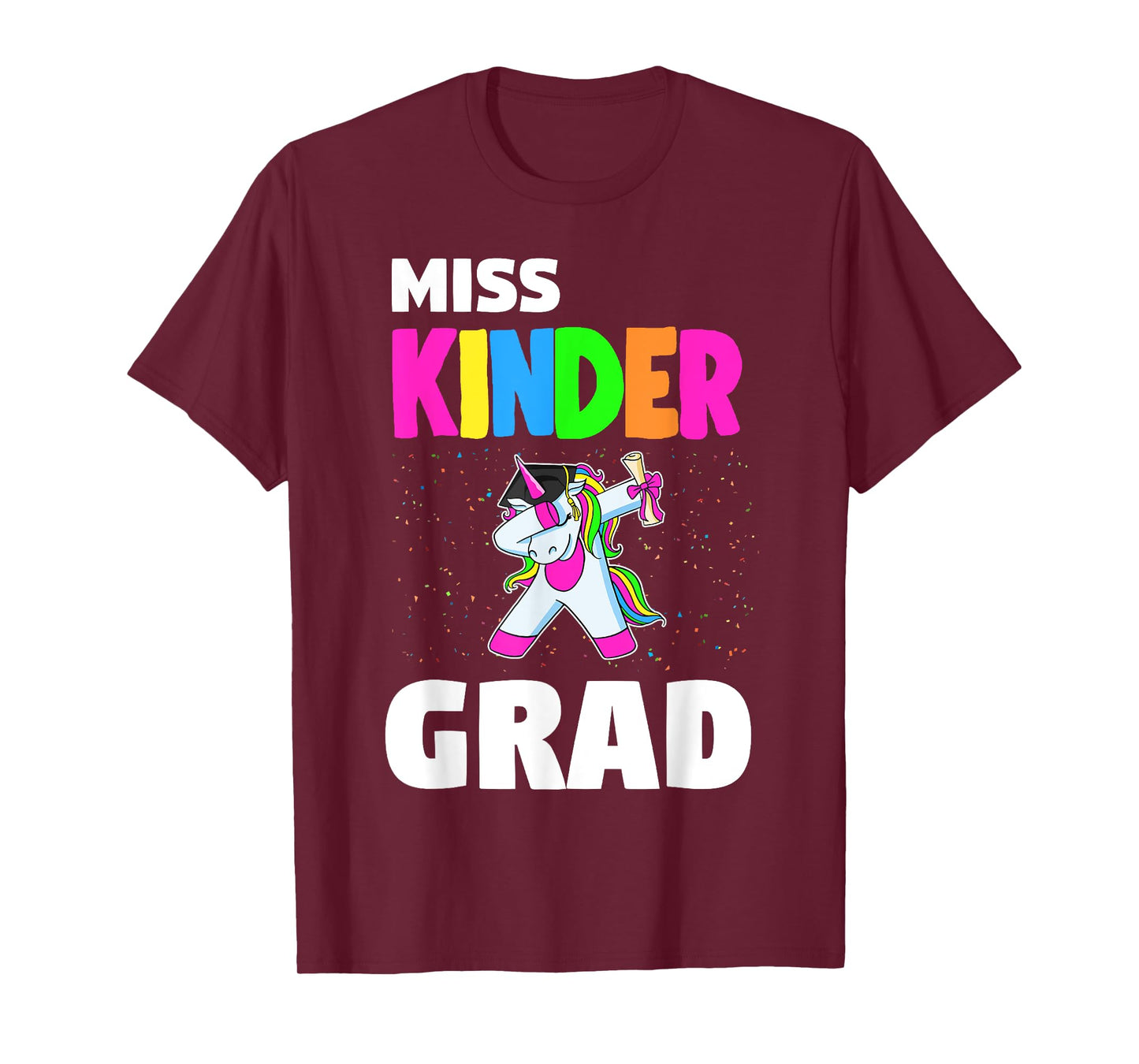 Miss Kinder Grad Kindergarten Graduation Unicorn T-Shirt