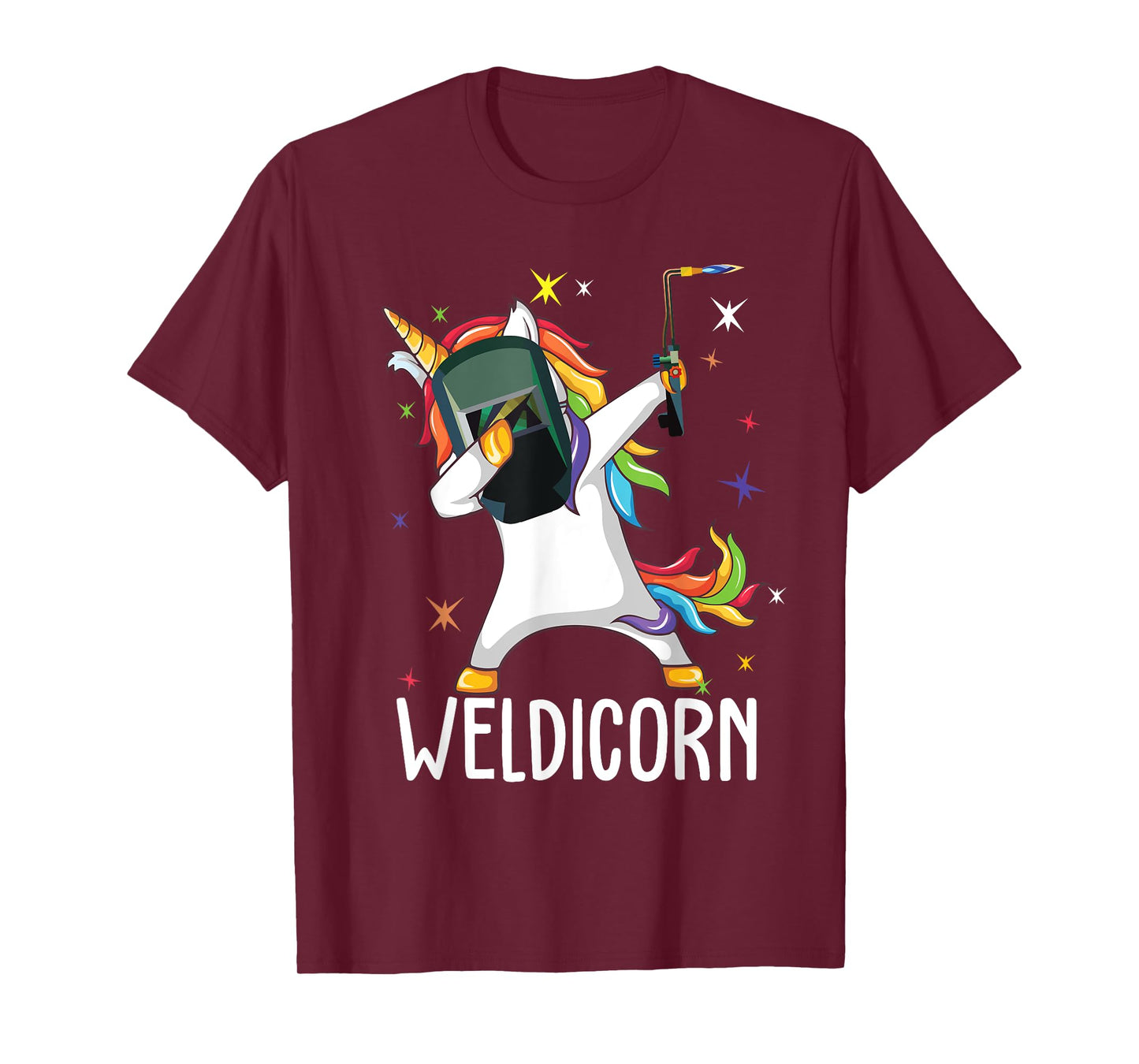 Weldicorn Funny Welder Unicorn Dabbing T-Shirt