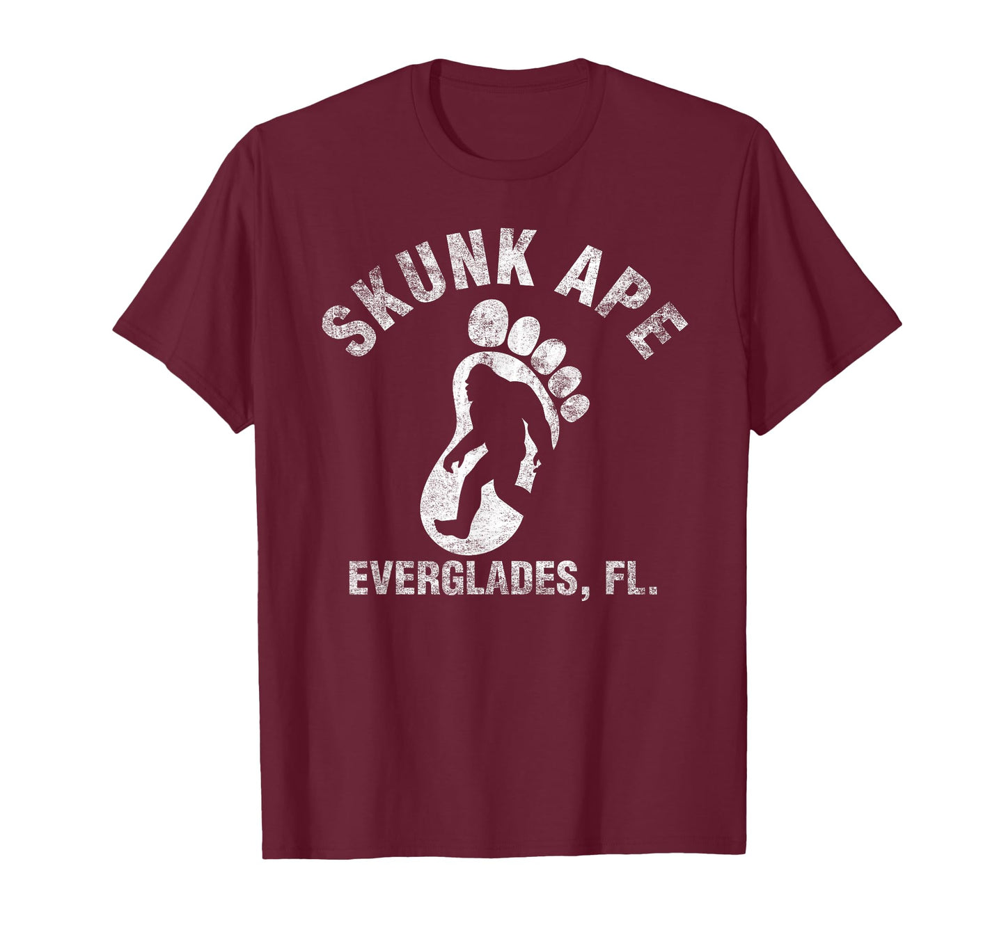 Vintage Retro Skunk Ape Foot Florida Everglades Bigfoot T-Shirt