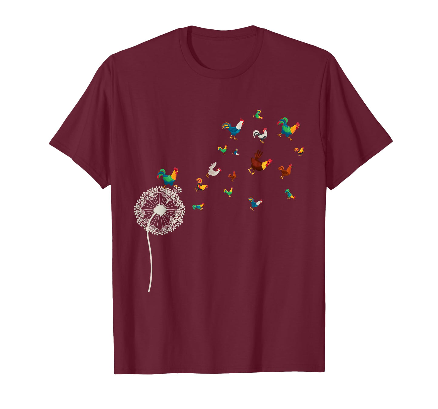 Farm Bird Animal Lover Farmer Gift Dandelion Chicken T-Shirt