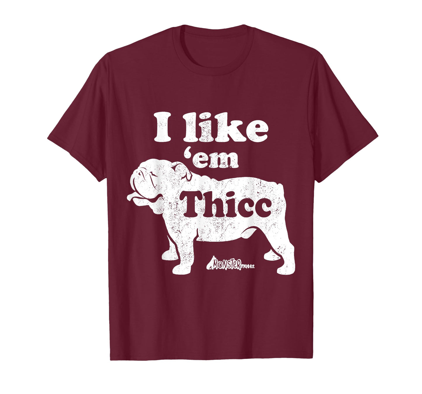 English Bulldog Top, Cute I Like Em Thicc, Chonky Bully Men Women Kids T-Shirt