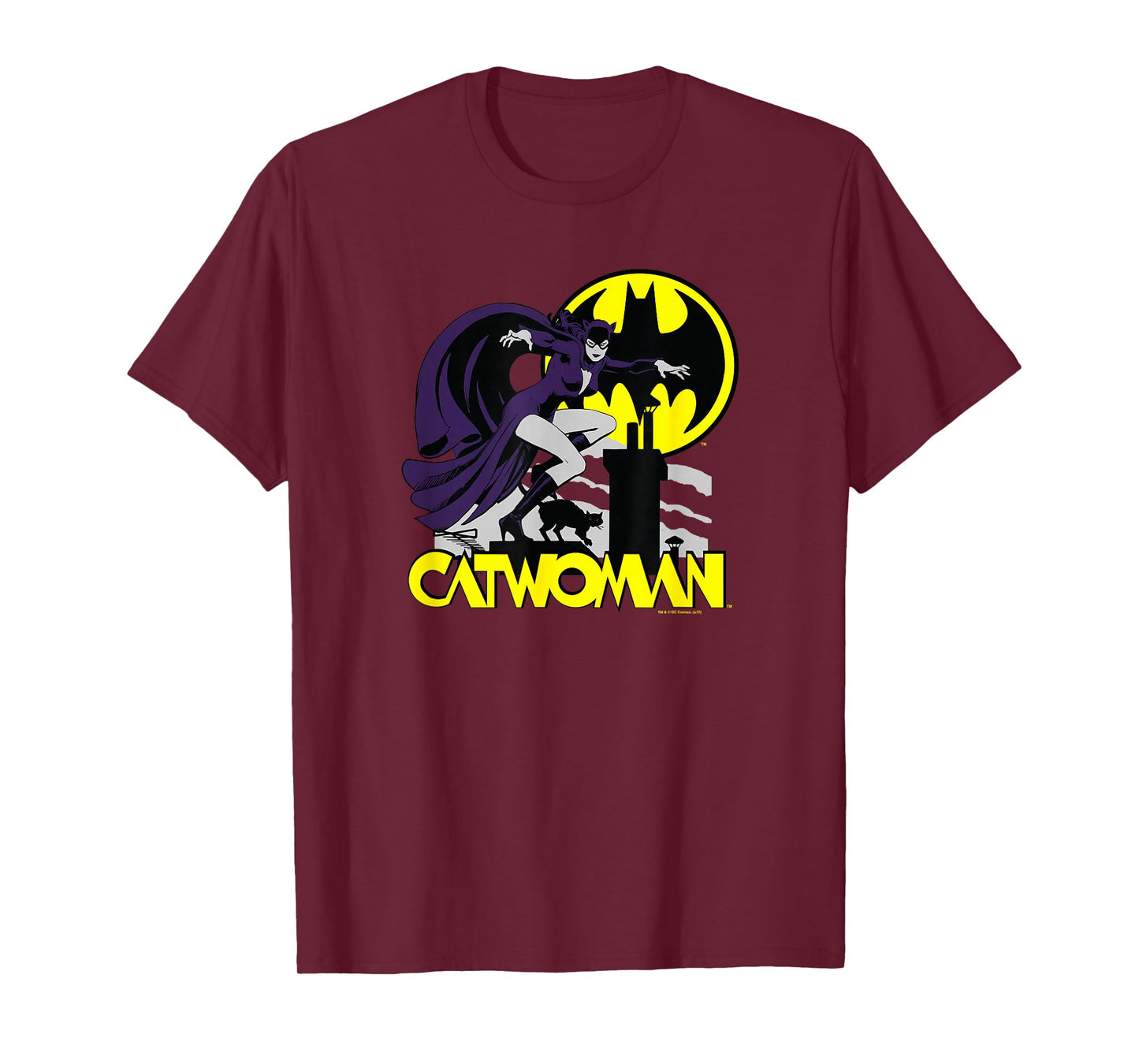 Batman Catwoman Rooftop Cat T-Shirt
