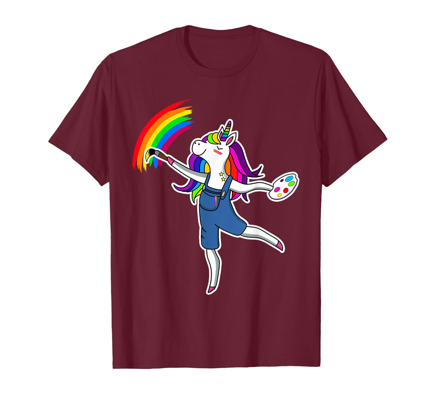 Magical Unicorn Painting Artist Rainbow Art Teacher Women T-Shirt