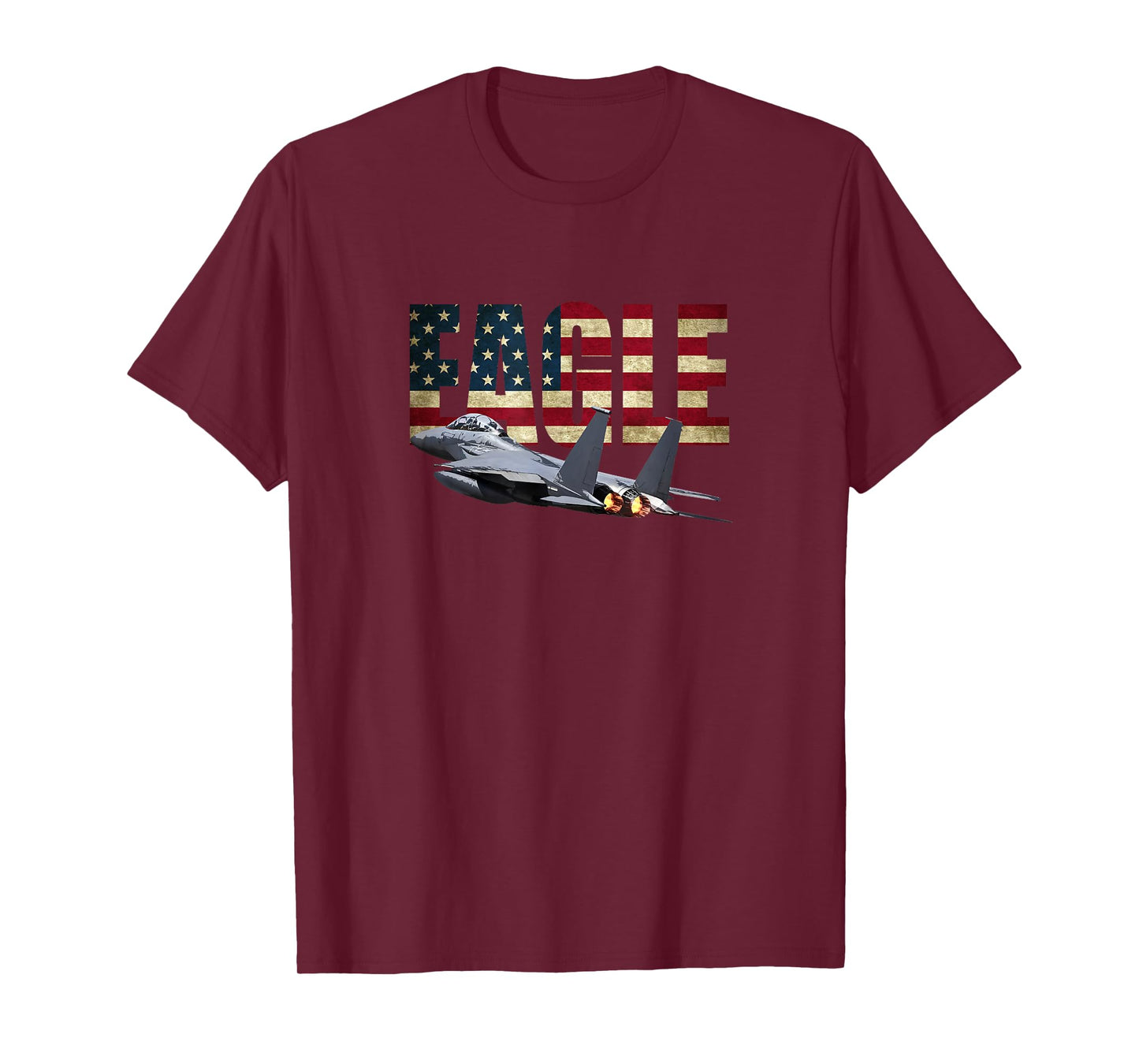 F-15 EAGLE FIGHTER PLANE JET TSHIRT US FLAG T-Shirt