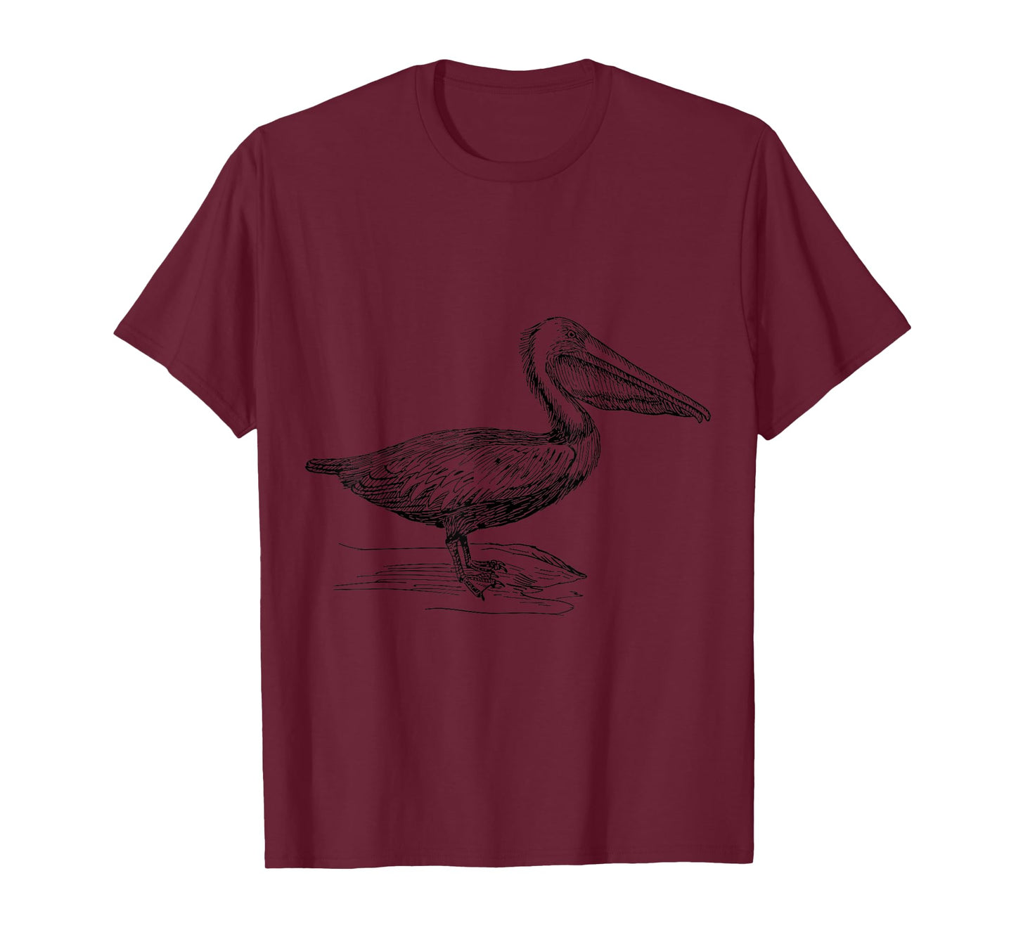 Pelican Vintage Bird Graphic Brown Pelican Sea Bird T-Shirt