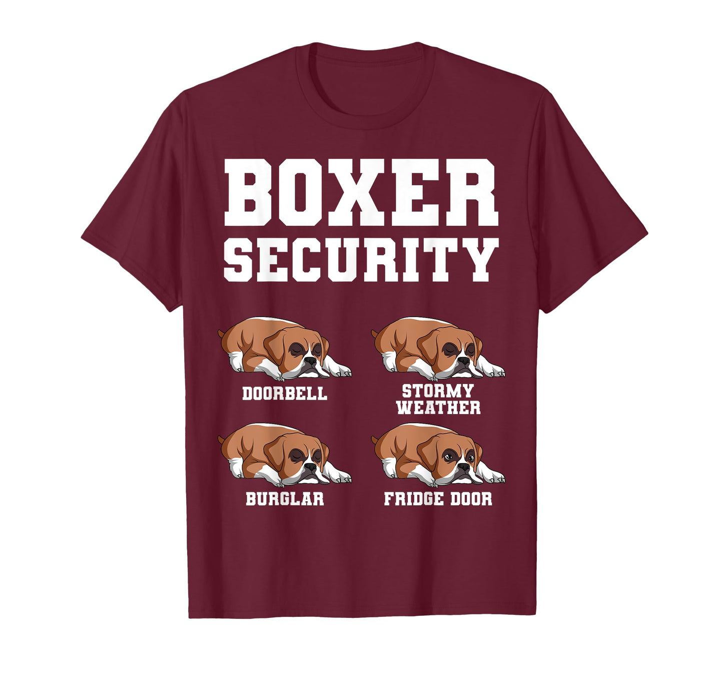 Boxer Security Doorbell Stormy Weather Burglar Fridge Door T-Shirt