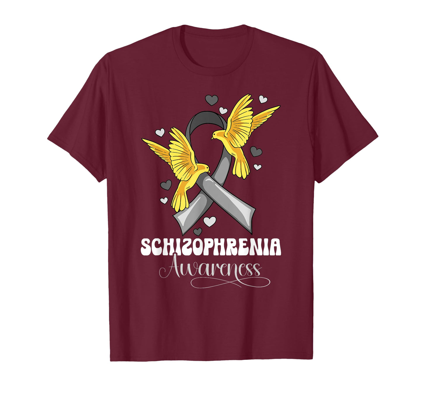 Schizophrenia Awareness T-Shirt - Unisex Kids' Black Modern Letter Print Crew Neck Short Sleeve T-Shirt