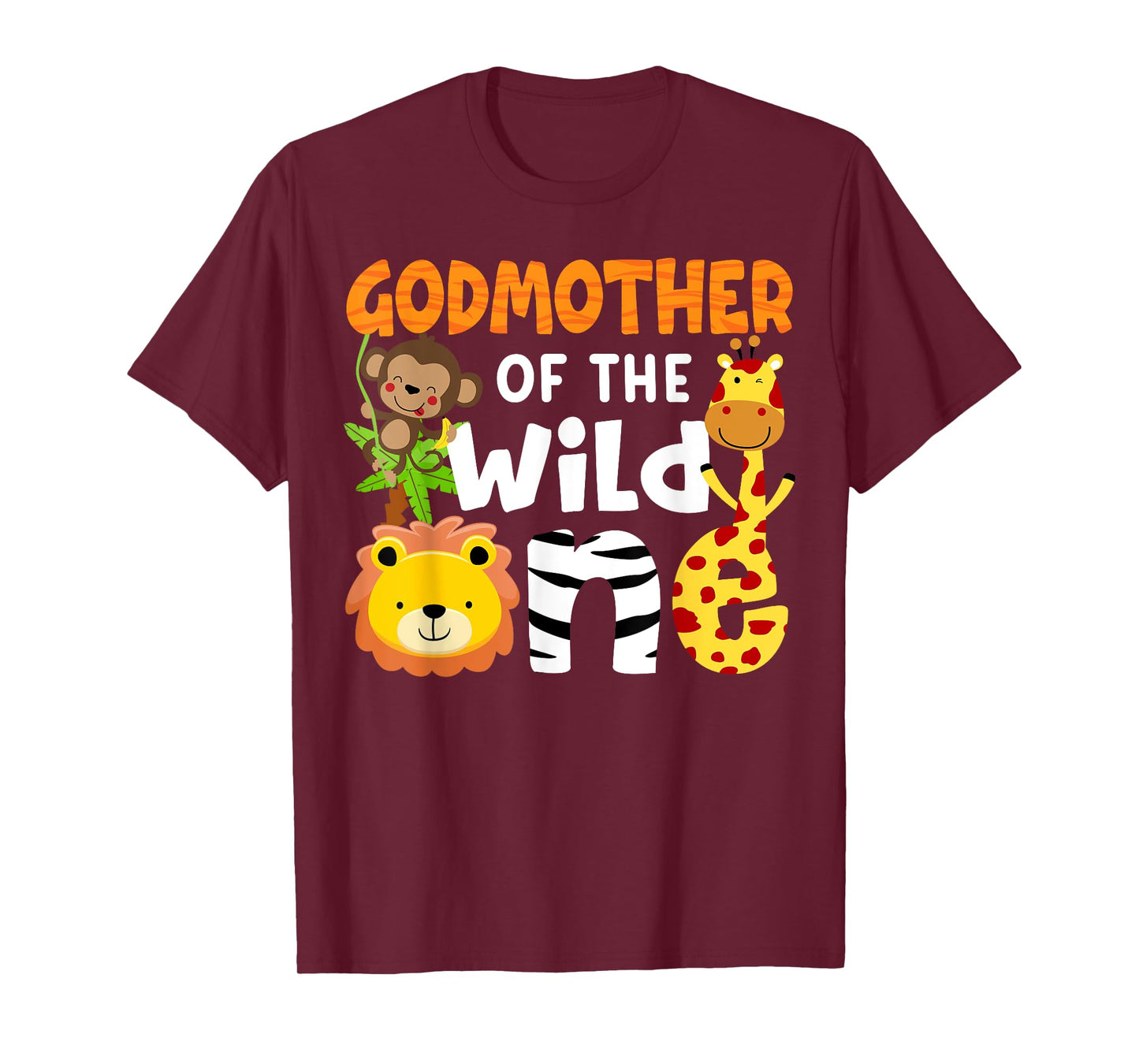 Godmother the Wild One Zoo Bday Safari Jungle Animals Party T-Shirt