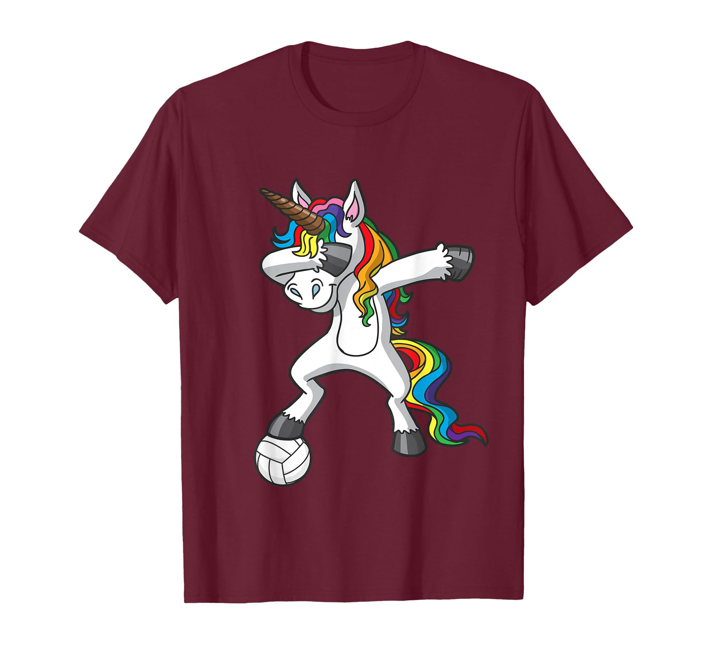 Dabbing Unicorn Volleyball Player Team Goalie Girls T-Shirt