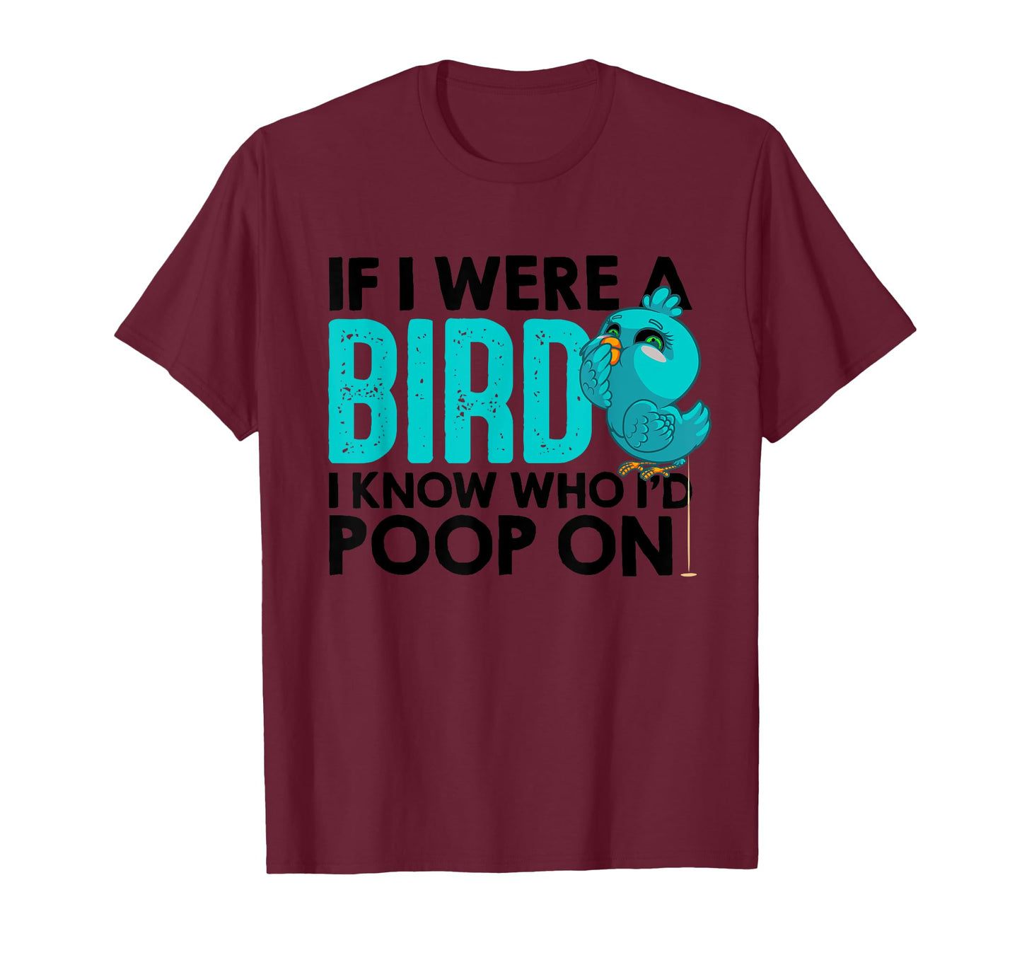 If I Were A Bird I Know Who I'd Poop On Cool Bird Lover Gift T-Shirt