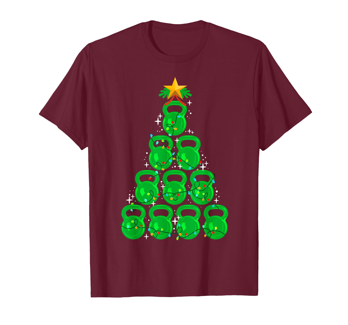 Christmas Tree Kettlebell Xmas Gym Workout Fitness Exercise T-Shirt