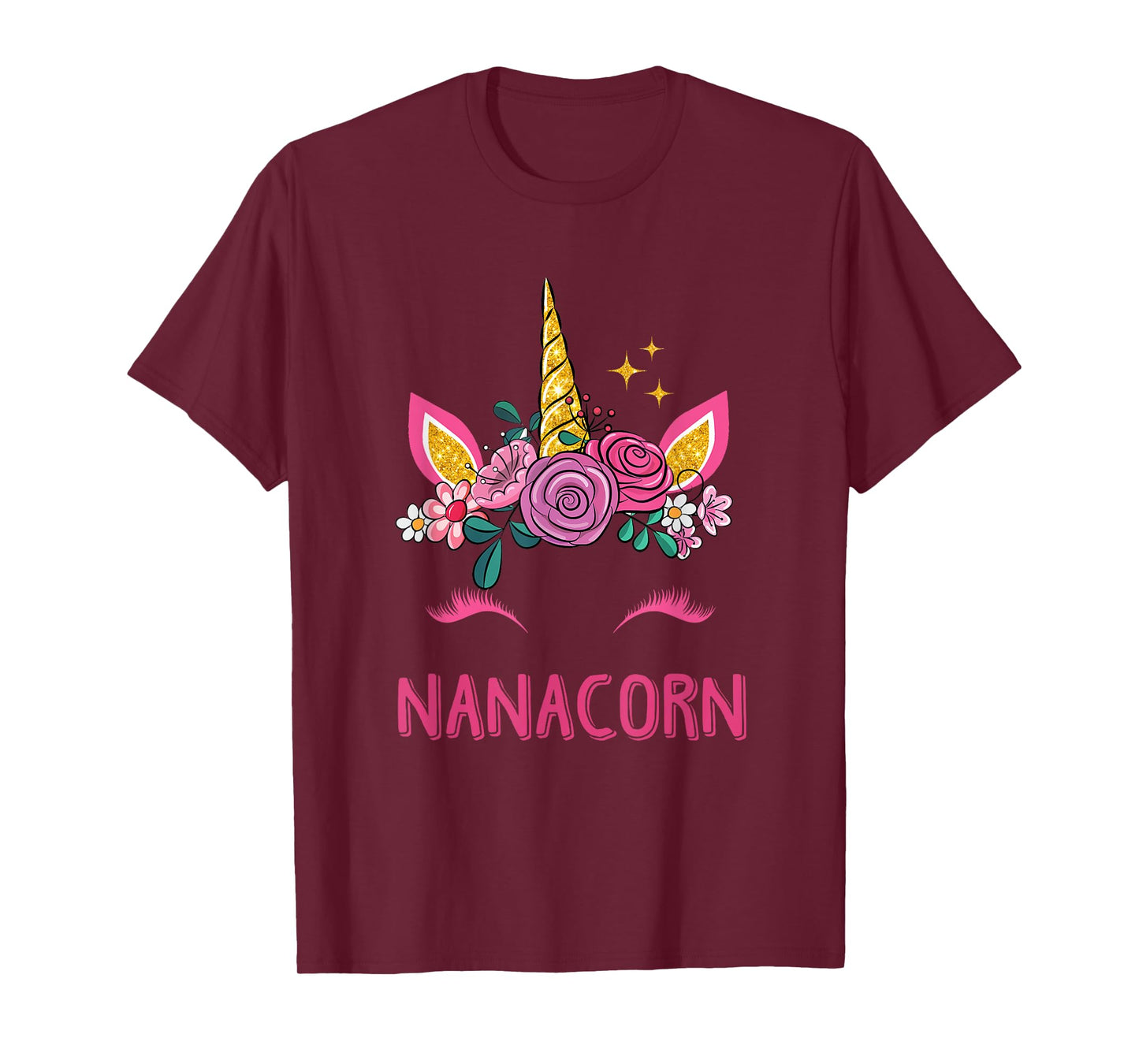 Nanacorn Nana Unicorn Girl Grandma Kids Mother's Day T-Shirt