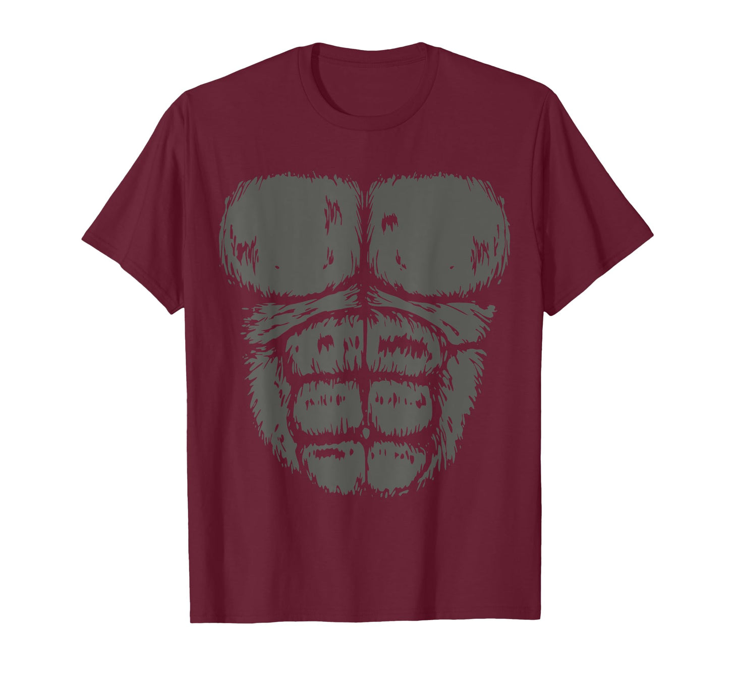 Gorilla Monkey Belly Chest Costume DIY Halloween T-Shirt
