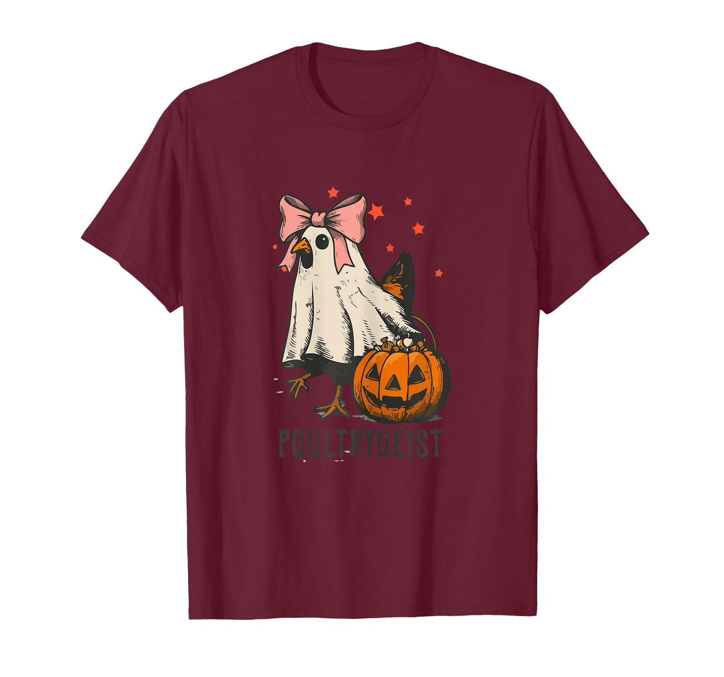 Poultrygeist Funny Chicken Ghost Halloween Spooky Season T-Shirt