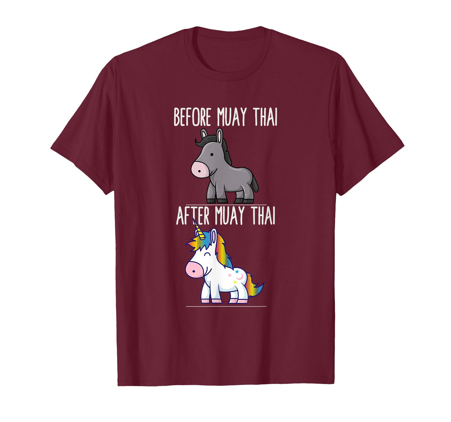 Before After Muay Thai Unicorn Fighter Boxing T-Shirt