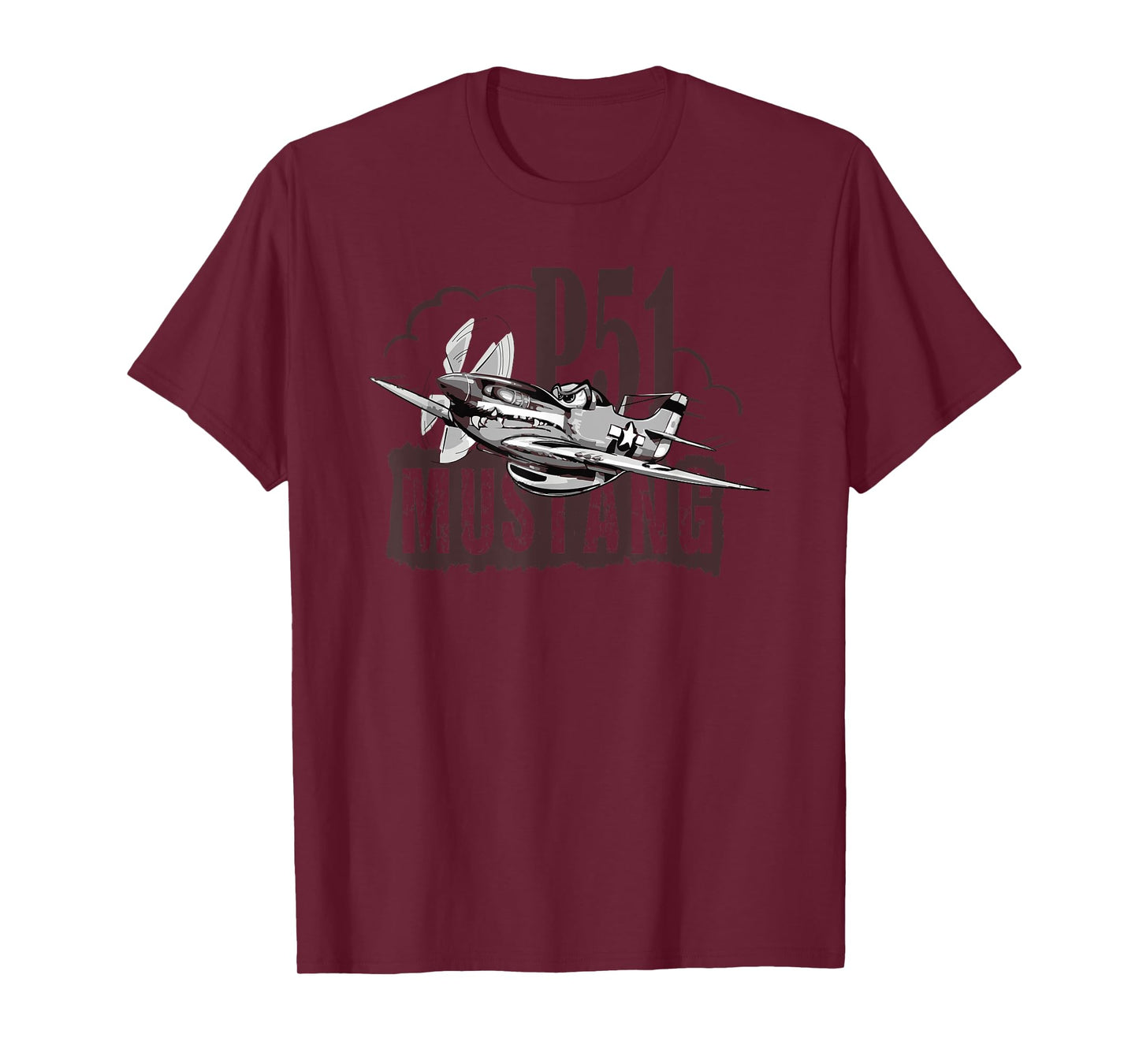 P51 Mustang T shirt WW2 Fighter T-Shirt