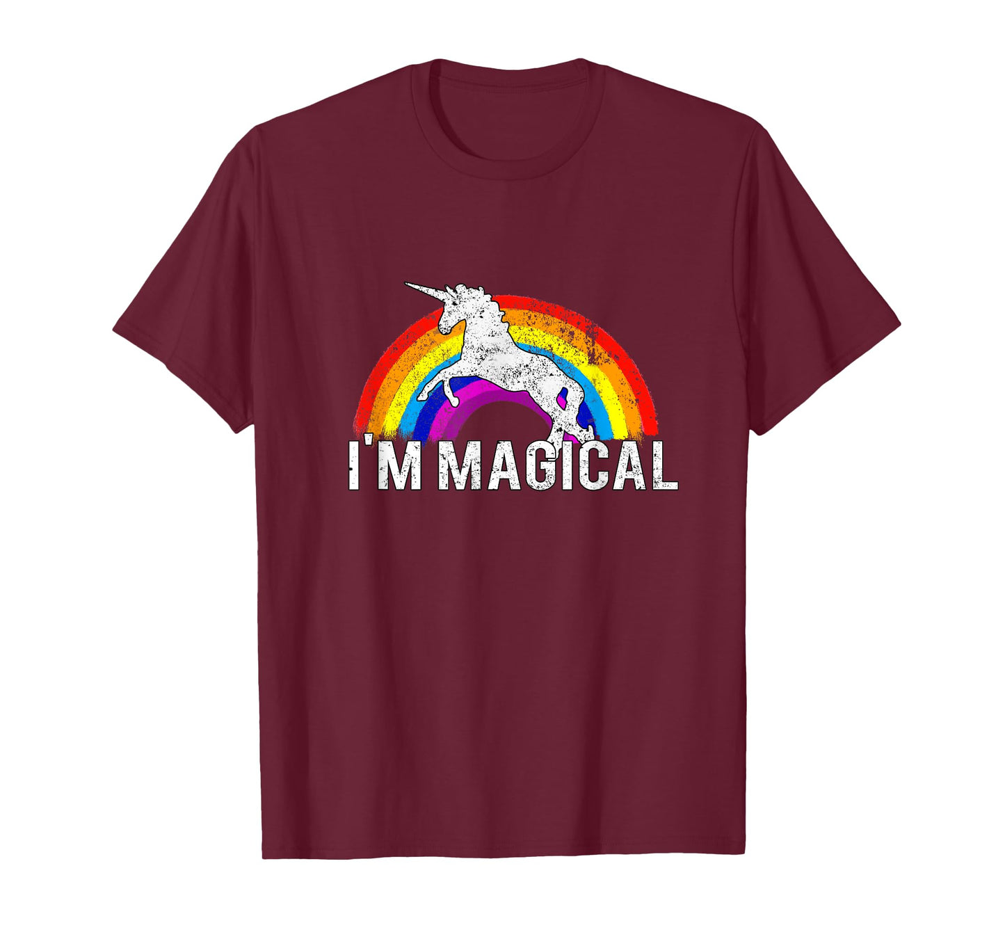 I'm Magical Unicorn In Rainbow T-shirt Funny and Pretty Tee T-Shirt